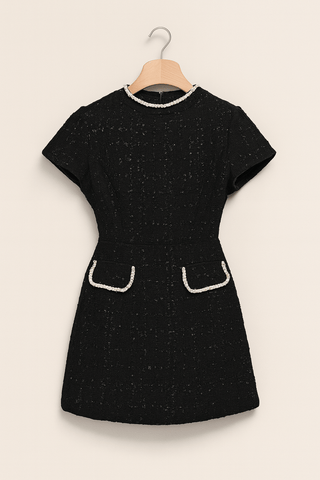 Judith Tweed - Minidress mit Perlentaschen - Kleider - Schwarz - Müller Mode