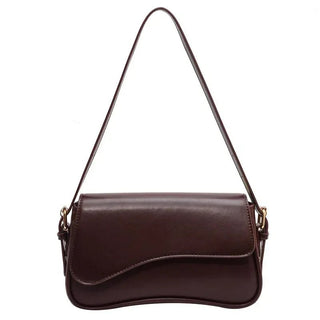 Juneesa - Flap Umhängetasche - Vintage Leder Mode - Schultertaschen - Kaffee - Müller Mode