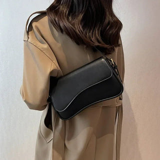 Juneesa - Flap Umhängetasche - Vintage Leder Mode - Schultertaschen - Silber - Müller Mode