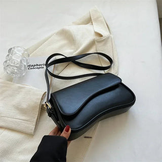 Juneesa - Flap Umhängetasche - Vintage Leder Mode - Schultertaschen - Silber - Müller Mode
