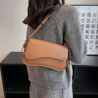 Juneesa - Flap Umhängetasche - Vintage Leder Mode - Schultertaschen - Silber - Müller Mode