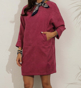Kamilla - Cordkleid - Retrodesign - Kleider - Rot - Müller Mode