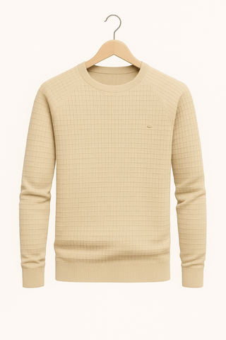 Karl Strukturiertes Sweatshirt - Sweatshirts & Hoodies - Beige - Müller Mode