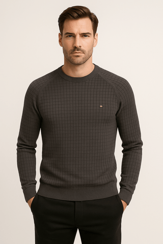 Karl Strukturiertes Sweatshirt - Sweatshirts & Hoodies - Blau - Müller Mode