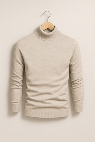 Kasper Rollkragenpullover mit Feinstrick - Strickwaren - Beige - Müller Mode