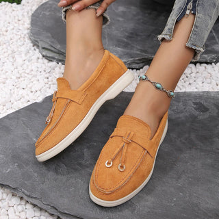Kendy - Loafer aus Segeltuch - Knoten und Charme Detail - Loafers - Orange - Müller Mode