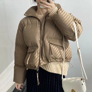 Keziah - Winter - Pufferjacke - Lose Passform - Pufferjacken - Weiß - Müller Mode