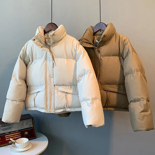 Keziah - Winter - Pufferjacke - Lose Passform - Pufferjacken - Khaki - Müller Mode