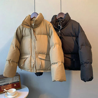 Keziah - Winter - Pufferjacke - Lose Passform - Pufferjacken - Khaki - Müller Mode