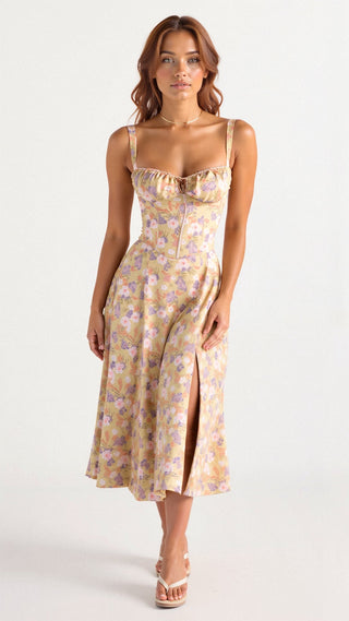 Kiana - Taillenkleid - Bustier - Design - Kleider - Gelb - Müller Mode