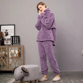 Krista - Pyjama - Set aus dickem Fleece - Sets - Lila - Müller Mode