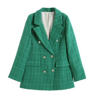 Krizzy - Tweed - Blazer - Zweireihiger Stil - Blazers - Grün - Müller Mode