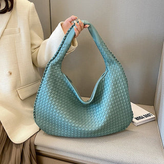 Laila - Gewebte Tasche - Schultertaschen - Blau - Müller Mode