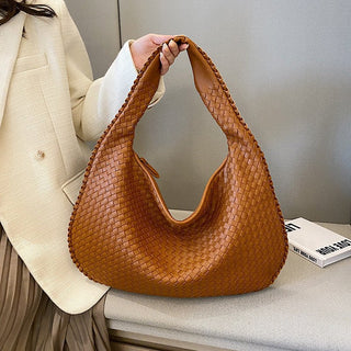 Laila - Gewebte Tasche - Schultertaschen - Braun - Müller Mode