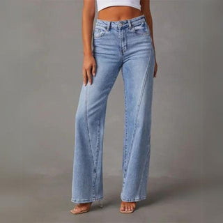 Laney Gerade Geschnittene Jeans mit Hoher Taille - Jeans - Blau - Müller Mode