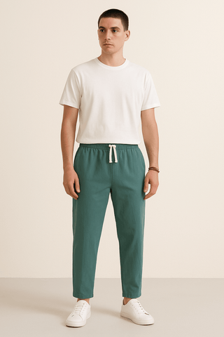 Laurentius Freizeithose mit Kordelzug - Hosen - Grün - Müller Mode