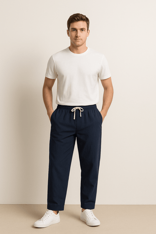 Laurentius Freizeithose mit Kordelzug - Hosen - Marineblau - Müller Mode