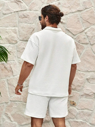 Leopold Kurzarm - Polo mit Shorts Set - Sets - Weiß - Müller Mode