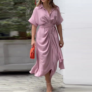 Liane - Kleid - Kragen und Gürtel - Kleider - Rosa - Müller Mode