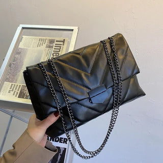 Lilliana - Leder - Umhängetasche - Kettenriemen - Schultertaschen - Khaki - Müller Mode