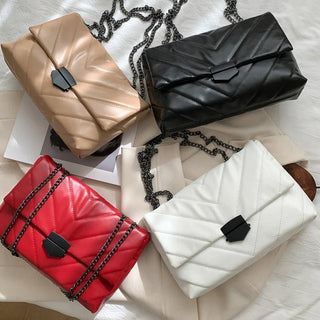 Lilliana - Leder - Umhängetasche - Kettenriemen - Schultertaschen - Khaki - Müller Mode
