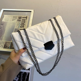 Lilliana - Leder - Umhängetasche - Kettenriemen - Schultertaschen - Weiß - Müller Mode