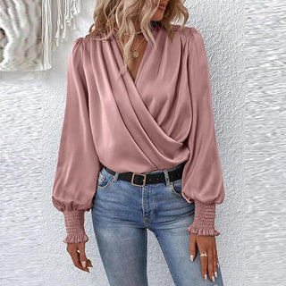 Lilou - Bluse - Plissee - Puffärmel - Bluse - Rosa - Müller Mode