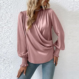 Lilou - Bluse - Plissee - Puffärmel - Bluse - Rosa - Müller Mode