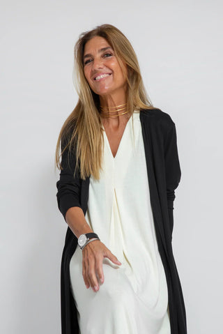 Lisbeth - Schlankes Kleid - Kleider - Weiß - Müller Mode