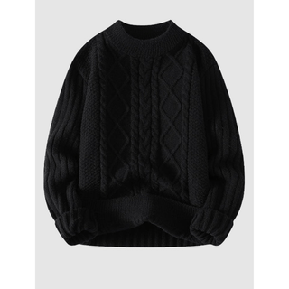 Lonnie - Strickpullover - Zopfmuster - Strickwaren - Schwarz - Müller Mode