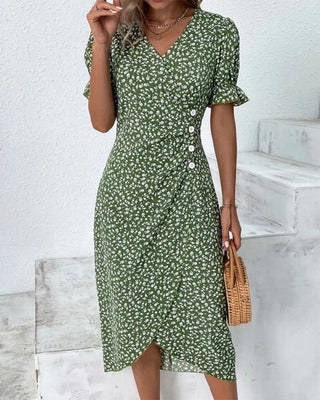 Lorena - Blumenkleid - Lebendig - Kleider - Grün - Müller Mode