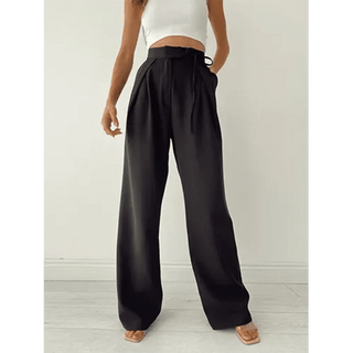 Lorraine Weitbeinige Palazzo - Hose - Stoffhosen - Schwarz - Müller Mode