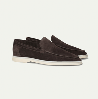 Luca Wildleder - Slipper in Taupe - Loafers - Dunkelbraun - Müller Mode