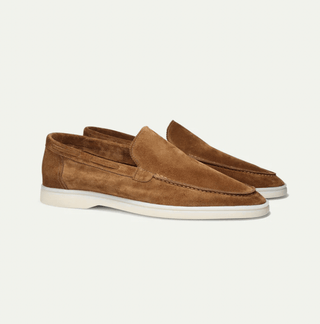 Luca Wildleder - Slipper in Taupe - Loafers - Hellbraun - Müller Mode