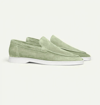 Luca Wildleder - Slipper in Taupe - Loafers - Hellgrün - Müller Mode