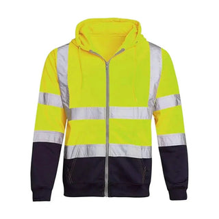 Luther - Reflektierender Sicherheits - Hoodie - Wetterfestes Material - Arbeitsjacken - Fluoreszierendes Grün - Müller Mode