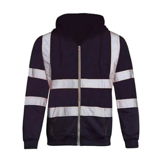 Luther - Reflektierender Sicherheits - Hoodie - Wetterfestes Material - Arbeitsjacken - Schwarz - Müller Mode