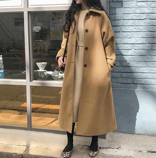 Maia - Langer Trenchcoat - Geknöpft & Mit Gürtel - Leichte Jacken - Khaki - Müller Mode