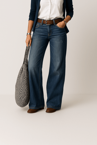 Majken Denim - Jeans mit Weitem Bein - Jeans - Blau - Müller Mode