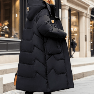 Majken - Lange Pufferjacke - Winterparka - Pufferjacken - Schwarz - Müller Mode