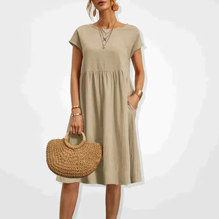 Malia - Kleid - Oversized - Kleider - Beige - Müller Mode