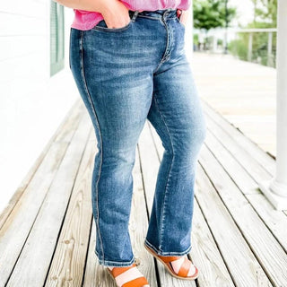 Maren - Bauchfreie Hose - Jeans - Blau - Müller Mode
