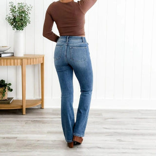 Maren - Bauchfreie Hose - Jeans - Hellblau - Müller Mode