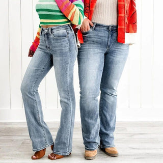 Maren - Bauchfreie Hose - Jeans - Hellblau - Müller Mode