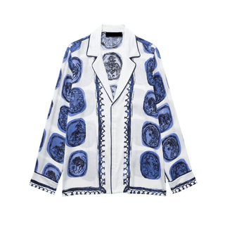 Mariah - Hosenset - Lebendiger abstrakter Druck - Sets - Blau - Müller Mode