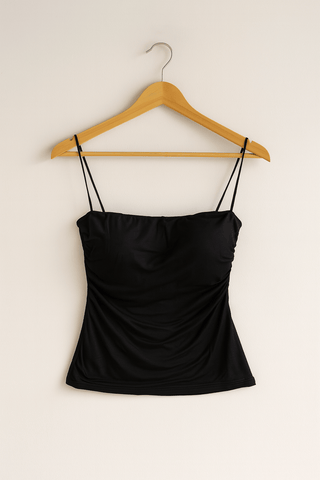 Mariam Spaghettiträger Top - Tops - Schwarz - Müller Mode