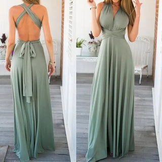 Marie - Wickel - Maxikleid - Vielseitig - Kleider - Grün - Müller Mode