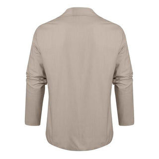 Mateo Langarm Hemd mit Knopfleiste - Hemden - Khaki - Müller Mode