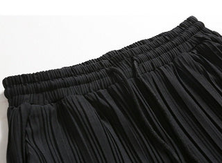 Mateusz Gestreiftehose mit Kordelzug - Hosen - Schwarz - Müller Mode