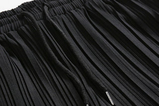 Mateusz Gestreiftehose mit Kordelzug - Hosen - Schwarz - Müller Mode